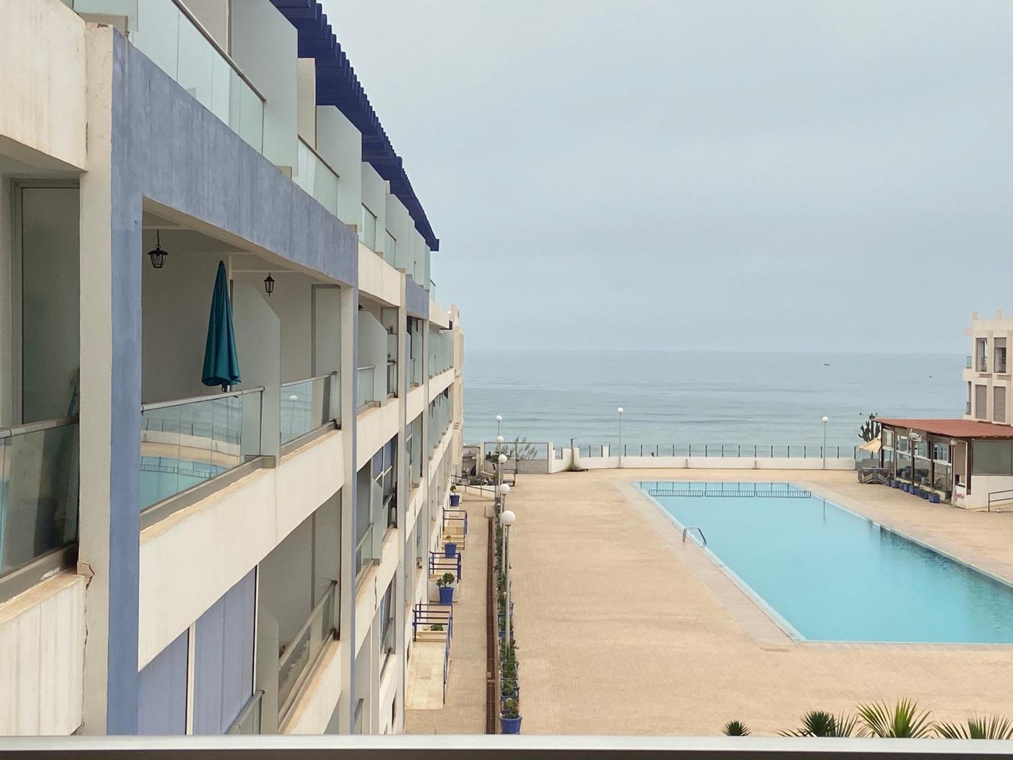 Appartement Vue Mer Piscine Olympique Aourir Extérieur photo